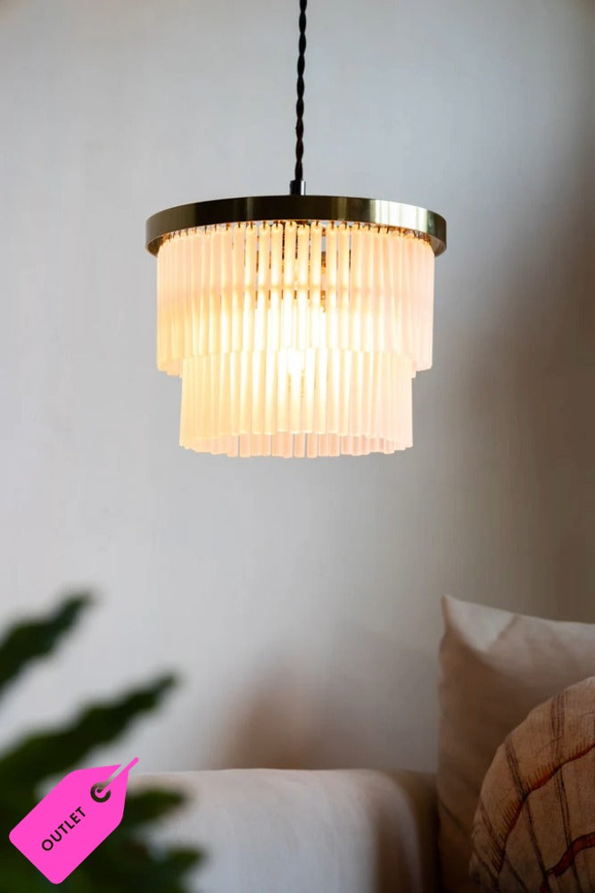 Abat-jour de plafond Easyfit en verre doré à plusieurs niveaux - SECONDS