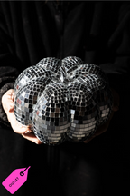 Décoration citrouille disco argentée - SECONDS