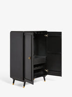 Armoire à boissons Ringo noire et dorée