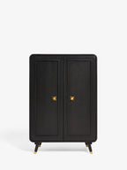 Armoire à boissons Ringo noire et dorée