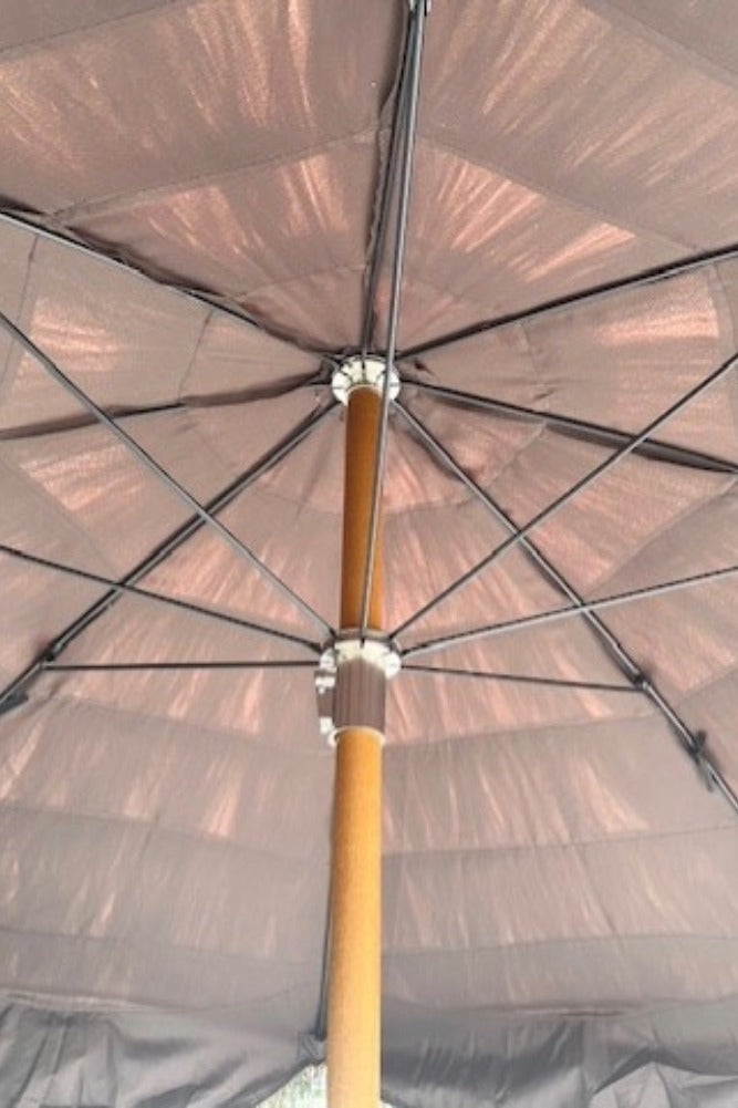 Parasol de jardin à franges effet raphia HKLIVING - FIN DE SÉRIE