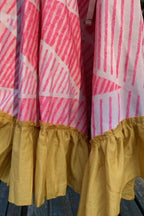 Parasol linéaire rose à franges moutarde HKLIVING - SECONDS