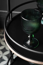 Chariot à boissons en métal à 3 niveaux de style antique