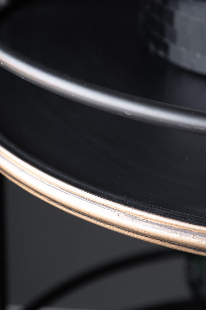 Chariot à boissons en métal à 3 niveaux de style antique