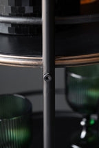 Chariot à boissons en métal à 3 niveaux de style antique