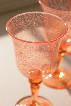 Verre à vin pique-nique en acrylique rose corail
