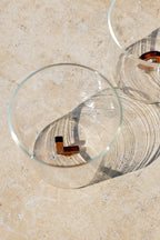 Verres à boire Amber LOVE en verre transparent
