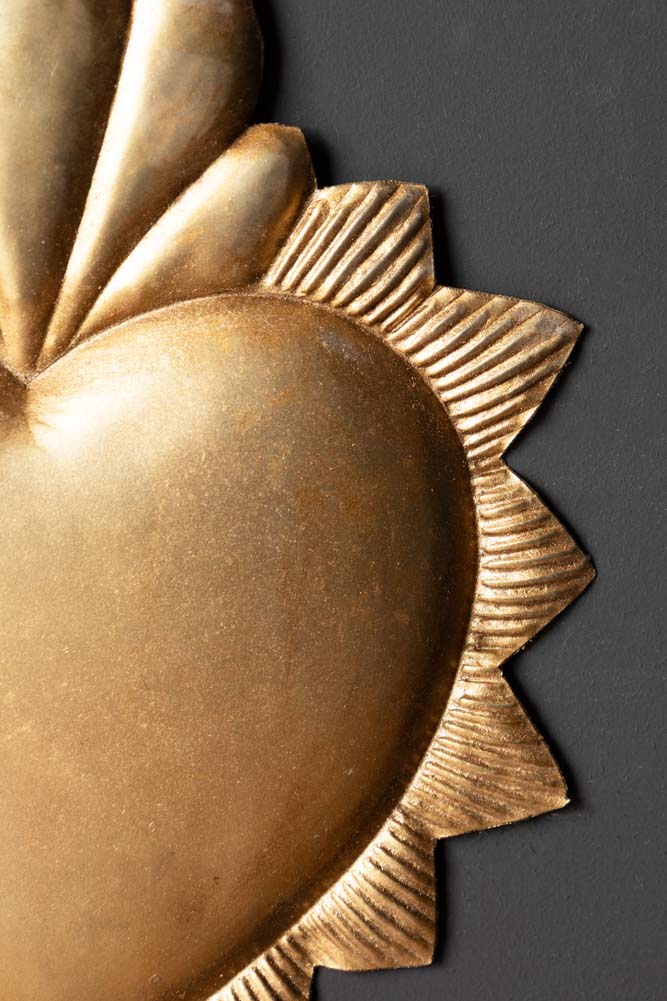 Décoration suspendue en forme de cœur en métal de style antique