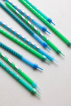 Assortiment de bougies bleues pour gâteaux - Lot de 10