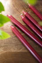 Belle bougie de dîner - Rouge Bordeaux