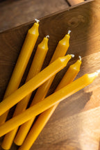 Belle bougie de dîner - Jaune miel