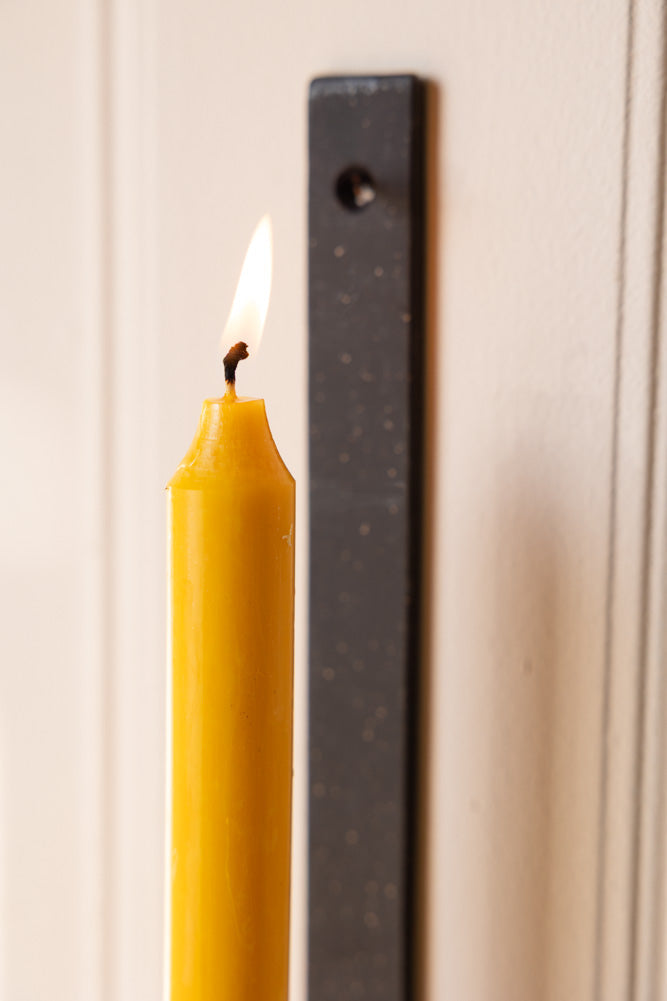 Belle bougie de dîner - Jaune miel