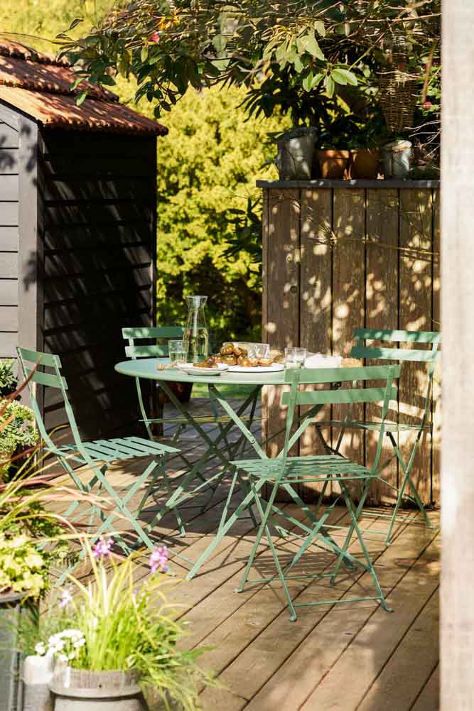 Ensemble de jardin bistrot vert
