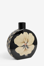 Vase floral noir et crème
