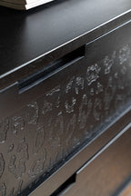 Commode à imprimé léopard noir
