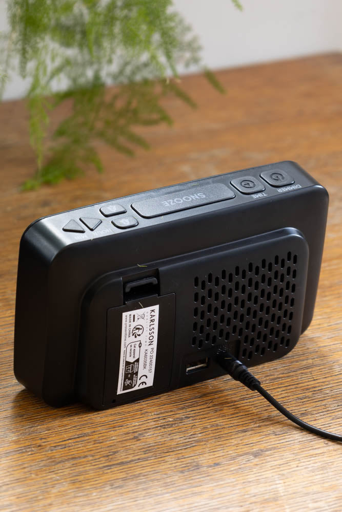 Réveil rétro noir et blanc