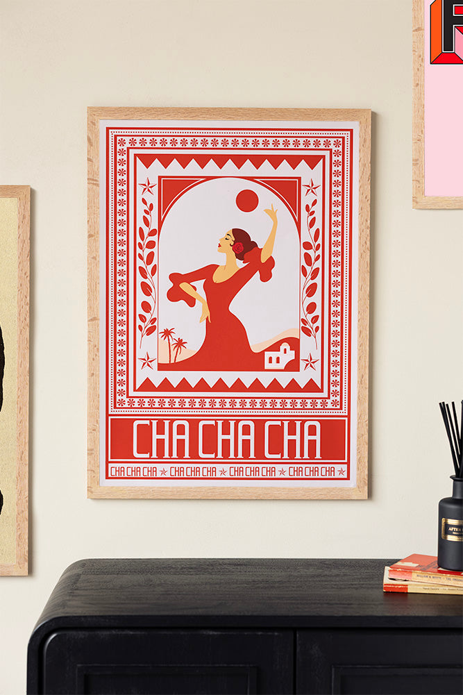 Impression d'art Cha Cha A2 en rouge - Disponible en 4 options