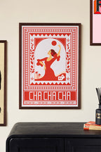 Impression d'art Cha Cha A2 en rouge - Disponible en 4 options