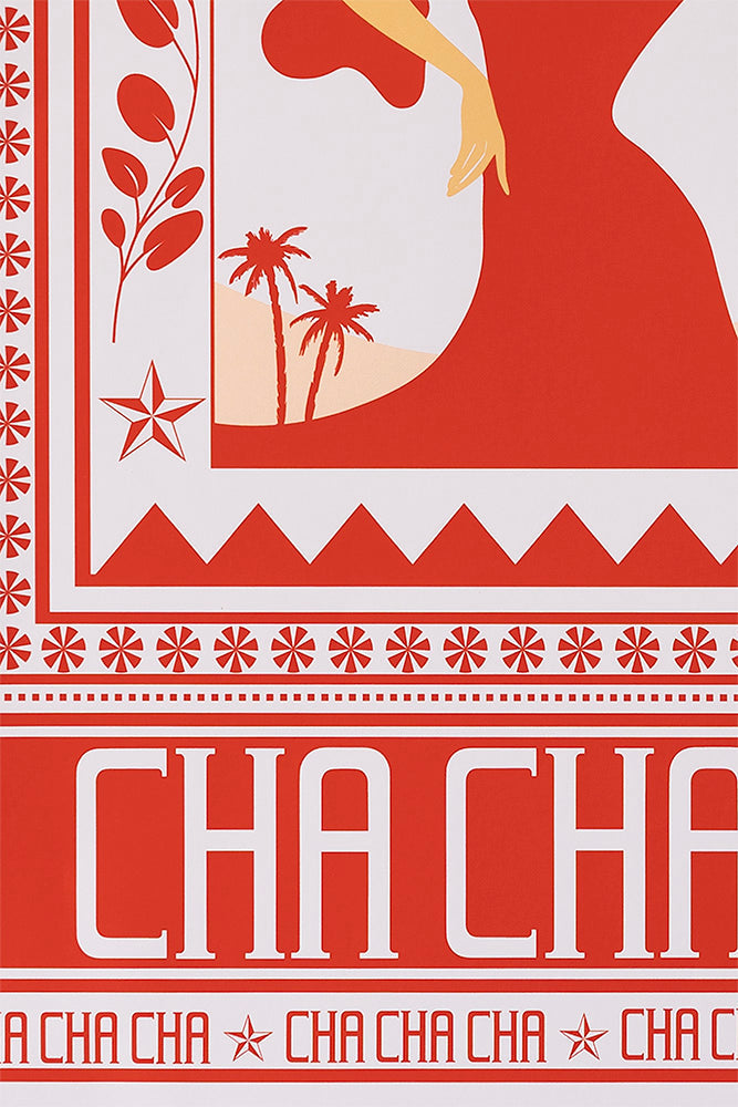 Impression d'art Cha Cha A2 en rouge - Disponible en 4 options