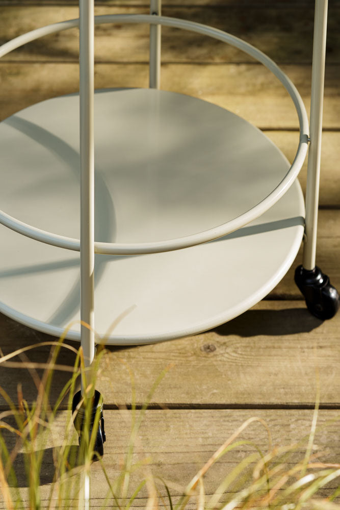 Chariot à boissons d'extérieur sans effort en argile