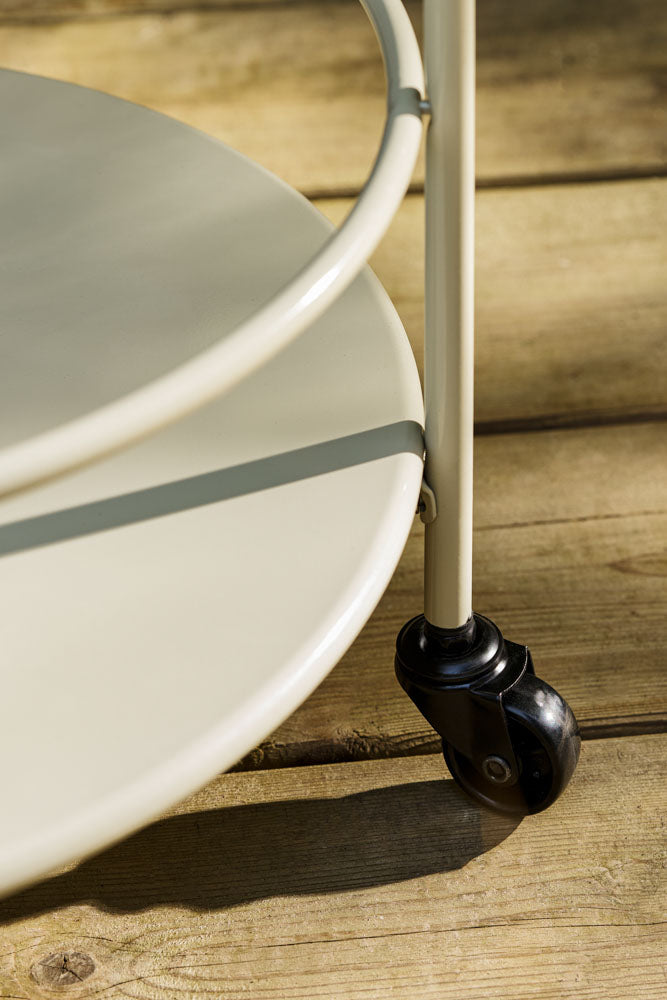 Chariot à boissons d'extérieur sans effort en argile