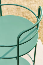 Chariot à boissons d'extérieur sans effort en vert