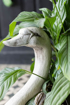 Élégante jardinière en forme de cygne