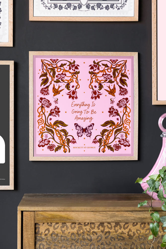 Impression d'art « Tout va être incroyable » 50 cm x 50 cm - Disponible en 4 options