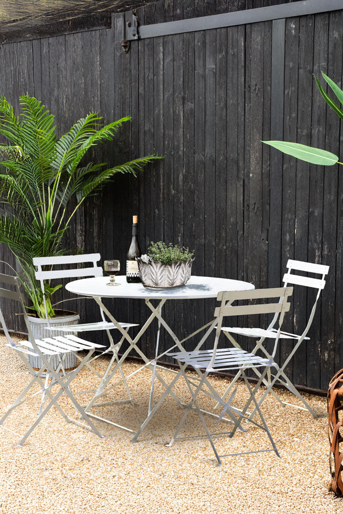 Ensemble de jardin bistrot blanc