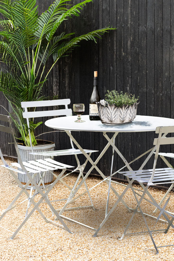 Ensemble de jardin bistrot blanc