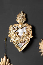 Miroir floral Foxed, décoration suspendue en forme de cœur