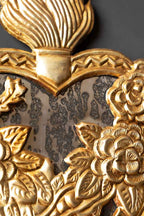 Miroir floral Foxed, décoration suspendue en forme de cœur