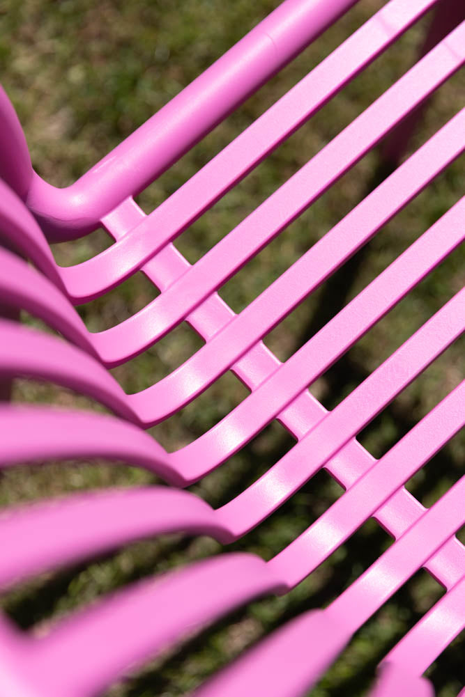 Chaise de jardin d'extérieur rose