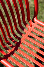 Chaise de jardin d'extérieur rouge