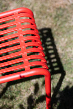 Chaise de jardin d'extérieur rouge