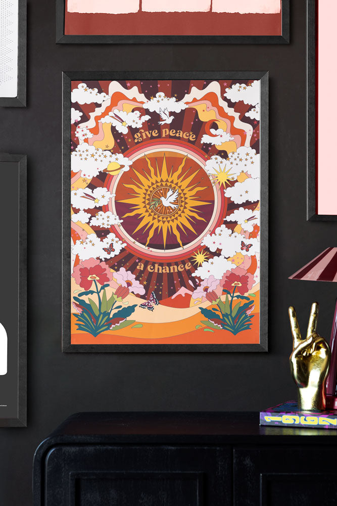 Impression d'art A2 « Donnez une chance à la paix » - Disponible en 4 options