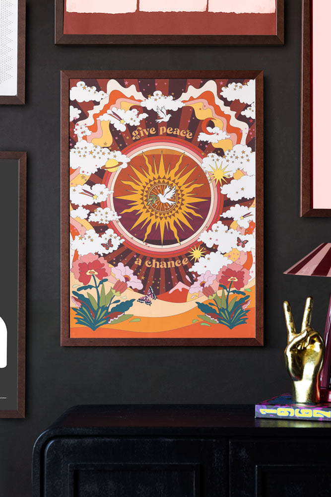 Impression d'art A2 « Donnez une chance à la paix » - Disponible en 4 options