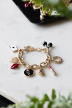 Bracelet à breloques en chaîne épaisse en or