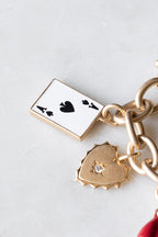 Bracelet à breloques en chaîne épaisse en or