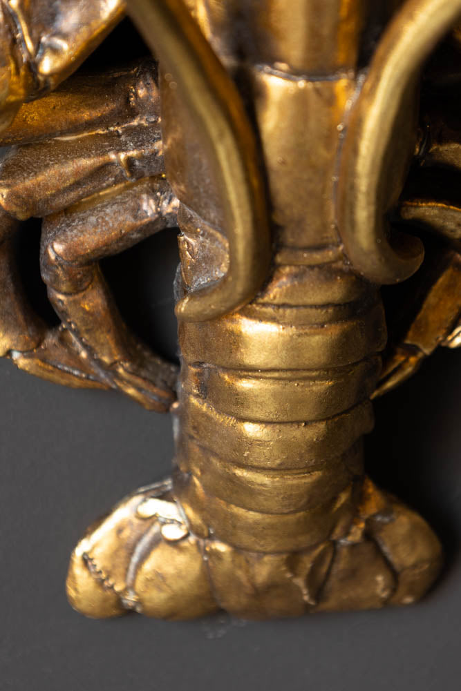 Étagère murale homard effet doré