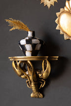 Étagère murale homard effet doré