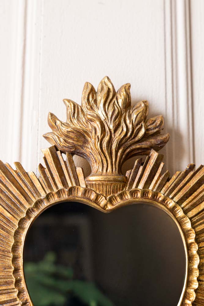 Miroir Sacré-Cœur Milagro doré