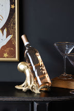 Porte-bouteille de vin en forme de pieuvre dorée