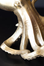 Porte-bouteille de vin en forme de pieuvre dorée