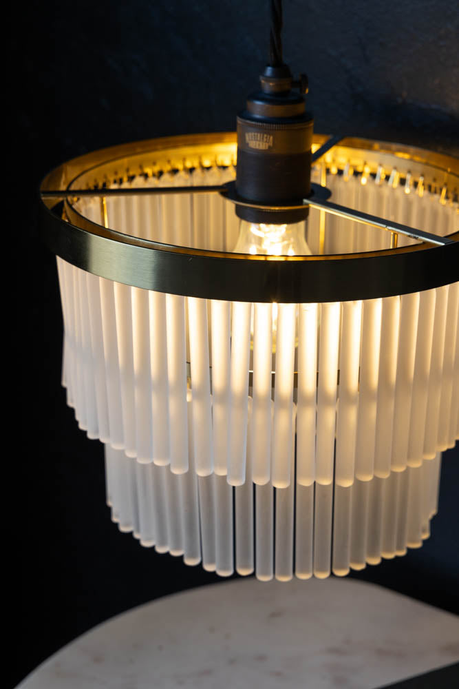 Abat-jour de plafond Easyfit en verre doré à plusieurs niveaux - SECONDS