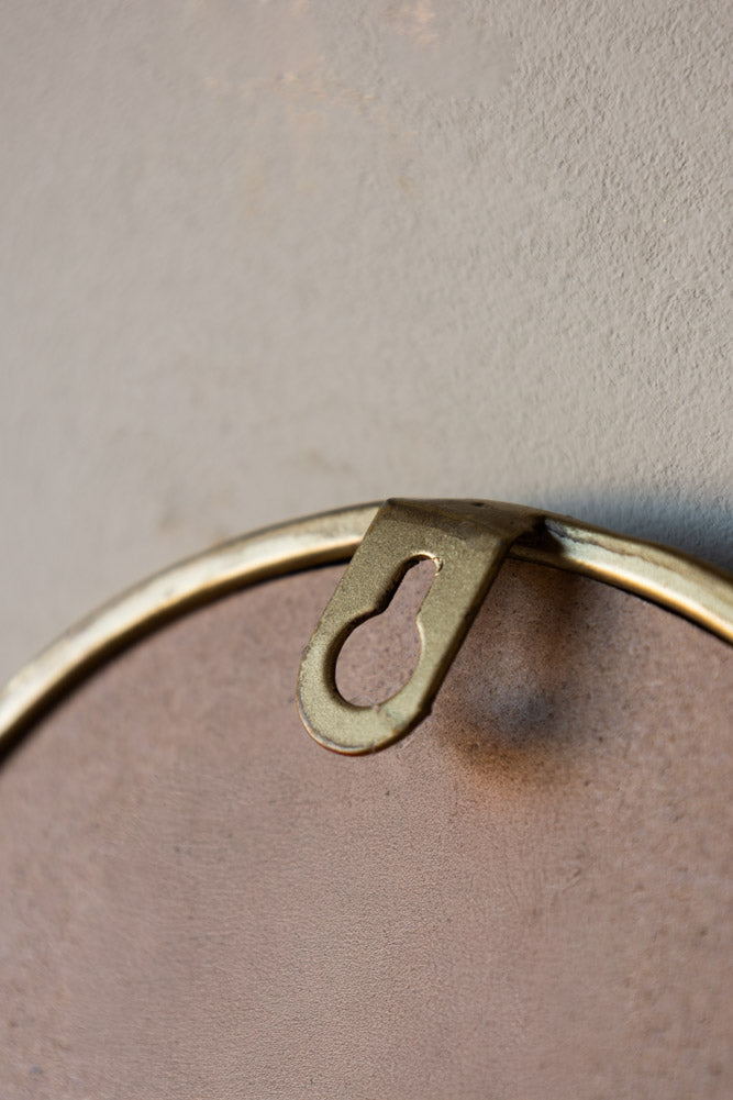 Applique murale à bougie florale en miroir doré et renardé