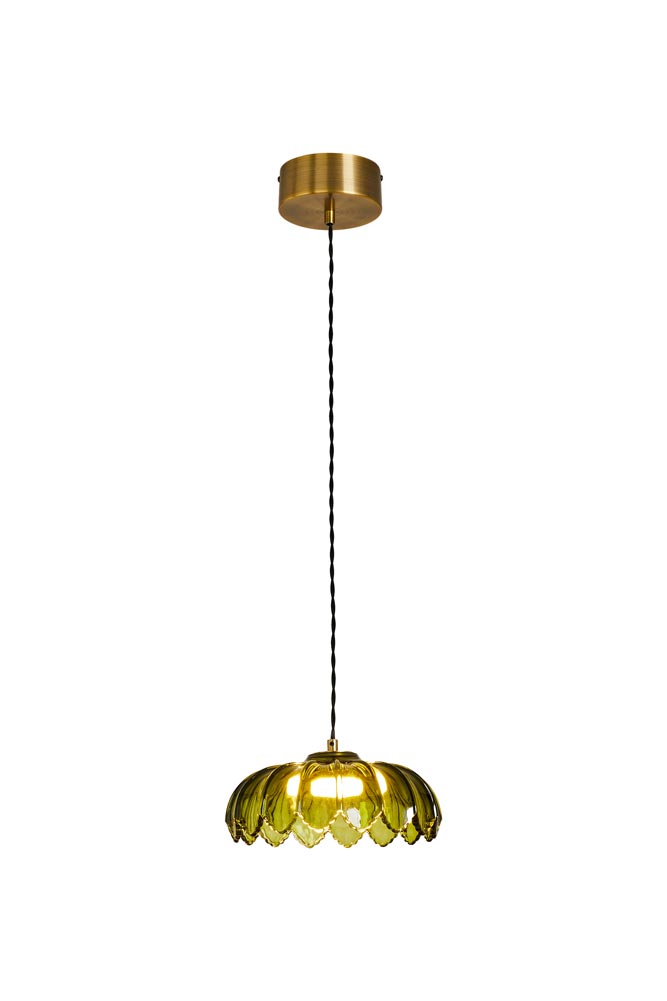 Suspension dorée et verte en forme de palmier de l'île du désert