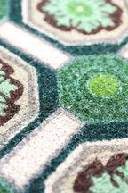 Paillasson vert à motifs florentins