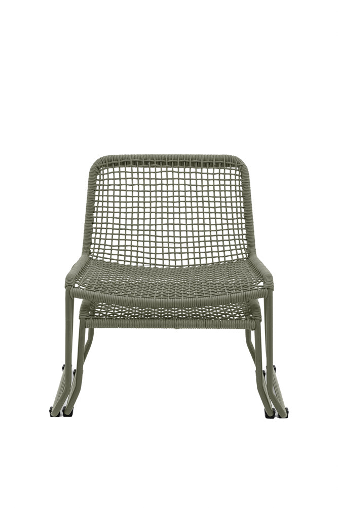 Ensemble de chaises longues et repose-pieds de jardin verts