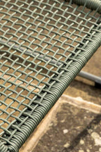 Ensemble de chaises longues et repose-pieds de jardin verts